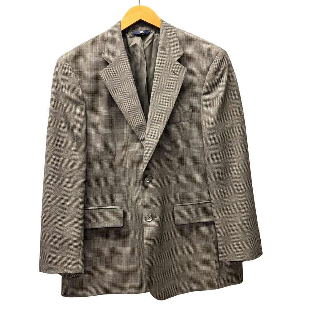 Brooks Brothers Sport Coat Mens 42 S Wool Glen Plaid Gray Blazer Jacket Classic